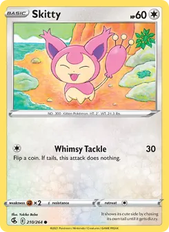 Skitty card from Fusion Strike, number 210/264