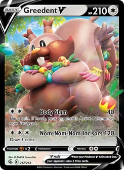 Greedent V card from Fusion Strike, number 217/264