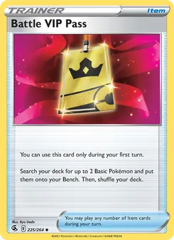Battle VIP Pass card from Fusion Strike, number 225/264