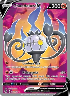 Chandelure V card from Fusion Strike, number 247/264