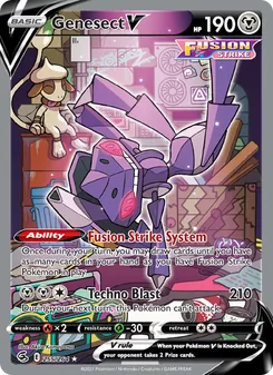 Genesect V card from Fusion Strike, number 255/264