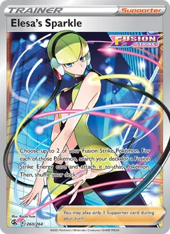 Elesa's Sparkle card from Fusion Strike, number 260/264