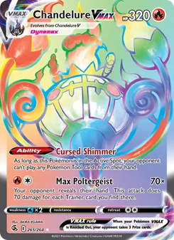 Chandelure VMAX card from Fusion Strike, number 265/264