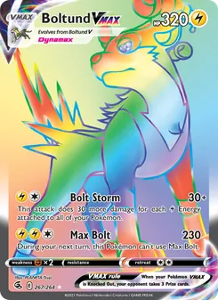 Boltund VMAX card from Fusion Strike, number 267/264