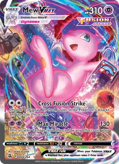 Mew VMAX card from Fusion Strike, number 269/264