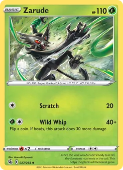 Zarude card from Fusion Strike, number 27/264