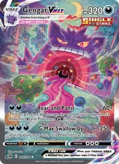 Gengar VMAX card from Fusion Strike, number 271/264