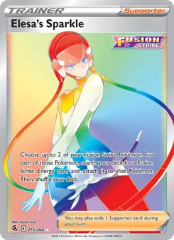Elesa's Sparkle card from Fusion Strike, number 275/264