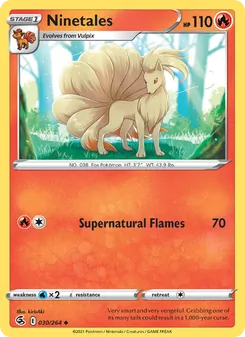 Ninetales card from Fusion Strike, number 30/264