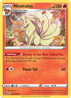 Ninetales card from Fusion Strike, number 31/264