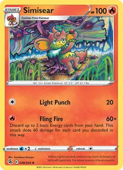 Simisear card from Fusion Strike, number 38/264