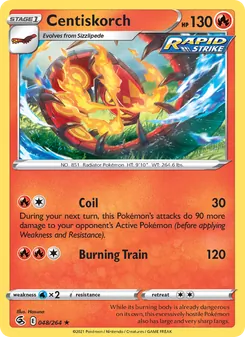 Centiskorch card from Fusion Strike, number 48/264