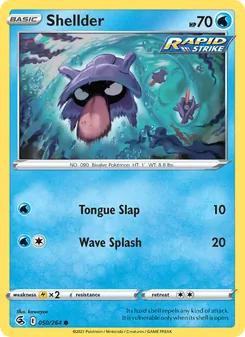 Shellder card from Fusion Strike, number 50/264