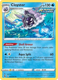 Cloyster card from Fusion Strike, number 51/264