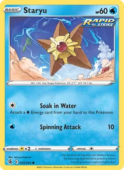 Staryu card from Fusion Strike, number 52/264