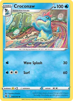 Croconaw card from Fusion Strike, number 56/264