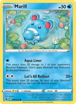 Marill card from Fusion Strike, number 58/264