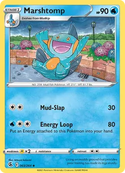 Marshtomp card from Fusion Strike, number 63/264