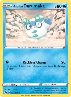 Galarian Darumaka card from Fusion Strike, number 71/264