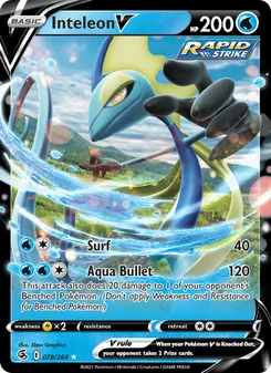 Inteleon V card from Fusion Strike, number 78/264