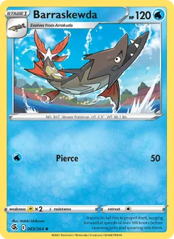 Barraskewda card from Fusion Strike, number 83/264