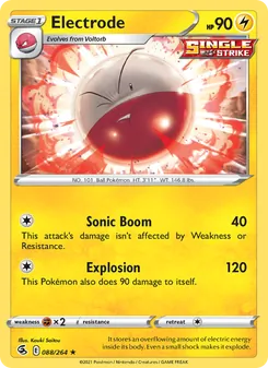 Electrode card from Fusion Strike, number 88/264