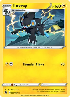 Luxray card from Fusion Strike, number 93/264