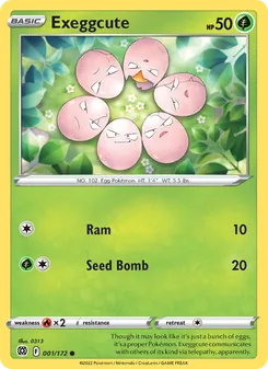 Exeggcute card from Brilliant Stars, number 001/172