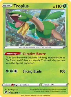 Tropius card from Brilliant Stars, number 005/172