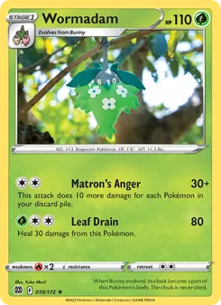 Wormadam card from Brilliant Stars, number 010/172