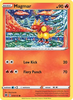 Magmar card from Brilliant Stars, number 019/172