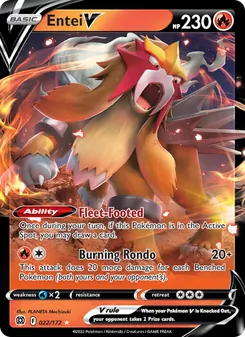 Entei V card from Brilliant Stars, number 022/172