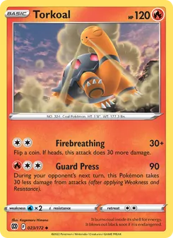 Torkoal card from Brilliant Stars, number 023/172