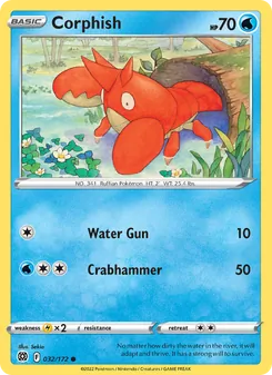 Corphish card from Brilliant Stars, number 032/172