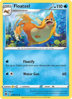 Floatzel card from Brilliant Stars, number 039/172