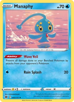 Manaphy card from Brilliant Stars, number 041/172