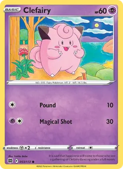 Clefairy card from Brilliant Stars, number 053/172