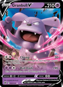 Granbull V card from Brilliant Stars, number 057/172