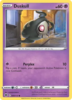 Duskull card from Brilliant Stars, number 060/172