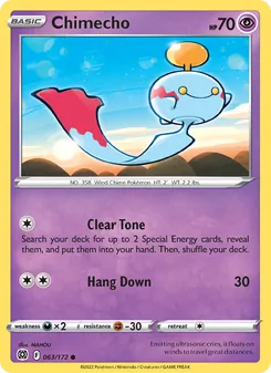 Chimecho card from Brilliant Stars, number 063/172