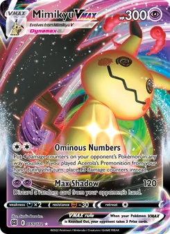 Mimikyu VMAX card from Brilliant Stars, number 069/172