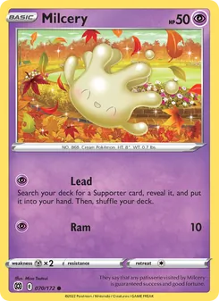 Milcery card from Brilliant Stars, number 070/172