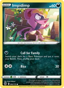 Impidimp card from Brilliant Stars, number 092/172
