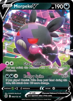 Morpeko V card from Brilliant Stars, number 095/172