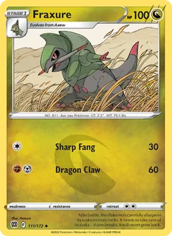 Fraxure card from Brilliant Stars, number 111/172