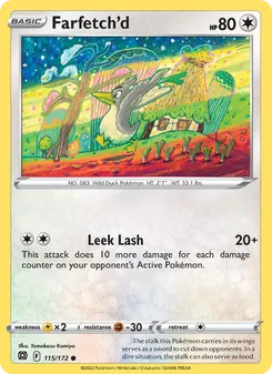 Farfetch'd card from Brilliant Stars, number 115/172