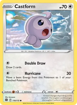 Castform card from Brilliant Stars, number 116/172