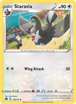 Staravia card from Brilliant Stars, number 118/172