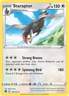 Staraptor card from Brilliant Stars, number 119/172
