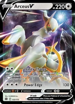 Arceus V card from Brilliant Stars, number 122/172